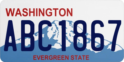 WA license plate ABC1867