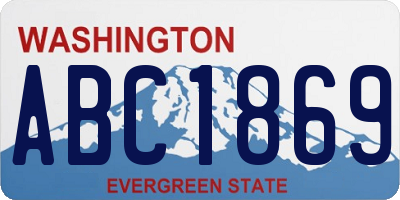 WA license plate ABC1869
