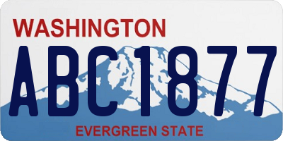 WA license plate ABC1877