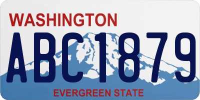 WA license plate ABC1879