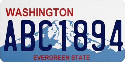 WA license plate ABC1894