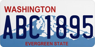 WA license plate ABC1895