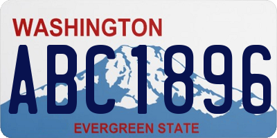WA license plate ABC1896