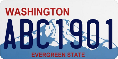 WA license plate ABC1901