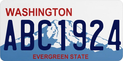 WA license plate ABC1924