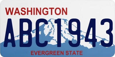 WA license plate ABC1943