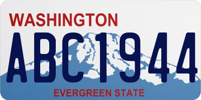 WA license plate ABC1944