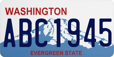 WA license plate ABC1945