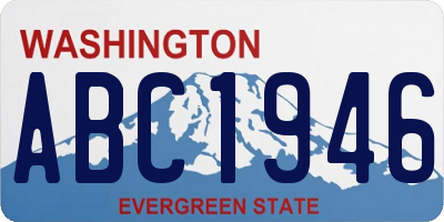 WA license plate ABC1946