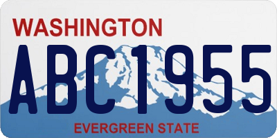 WA license plate ABC1955