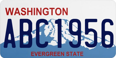 WA license plate ABC1956