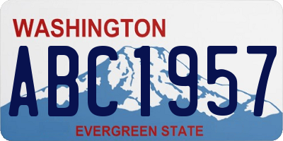 WA license plate ABC1957