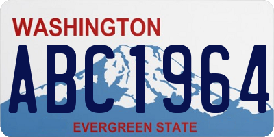 WA license plate ABC1964