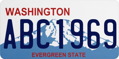 WA license plate ABC1969