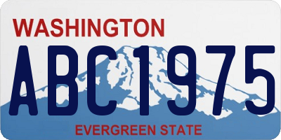 WA license plate ABC1975