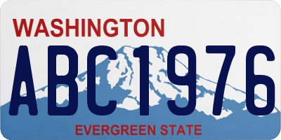 WA license plate ABC1976