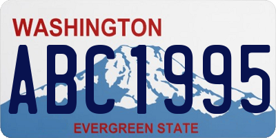 WA license plate ABC1995