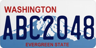 WA license plate ABC2048