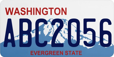 WA license plate ABC2056