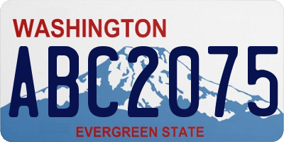 WA license plate ABC2075