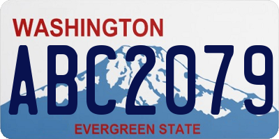 WA license plate ABC2079