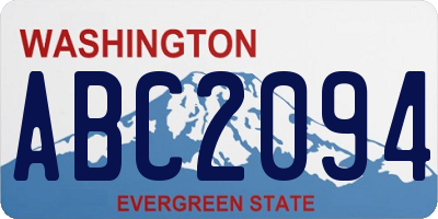 WA license plate ABC2094