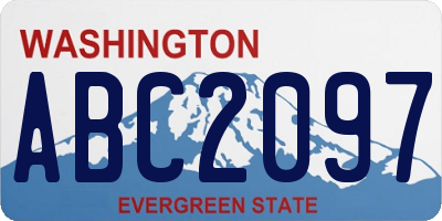 WA license plate ABC2097