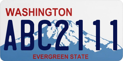 WA license plate ABC2111