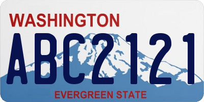 WA license plate ABC2121