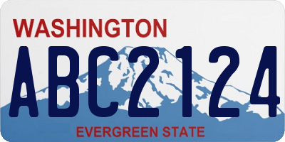 WA license plate ABC2124