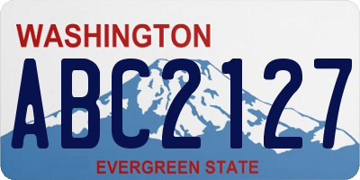WA license plate ABC2127