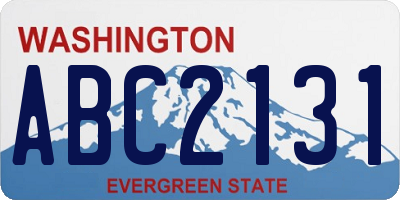 WA license plate ABC2131