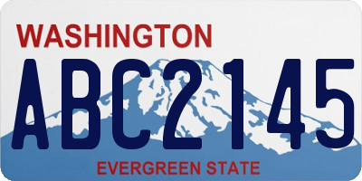 WA license plate ABC2145