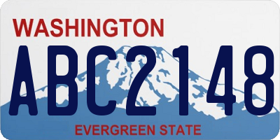 WA license plate ABC2148
