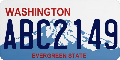 WA license plate ABC2149