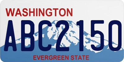 WA license plate ABC2150