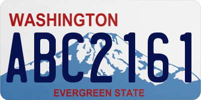 WA license plate ABC2161