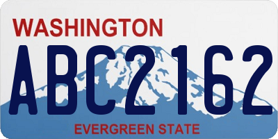 WA license plate ABC2162