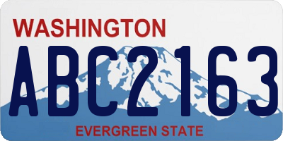 WA license plate ABC2163