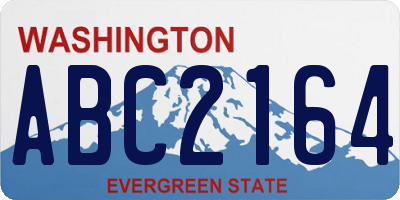 WA license plate ABC2164