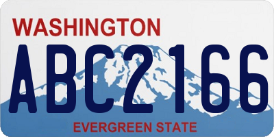 WA license plate ABC2166