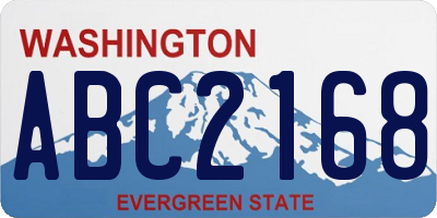 WA license plate ABC2168