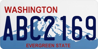 WA license plate ABC2169