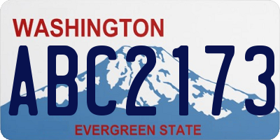 WA license plate ABC2173