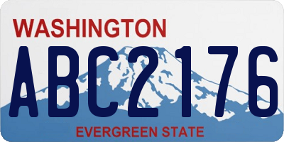 WA license plate ABC2176