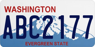 WA license plate ABC2177