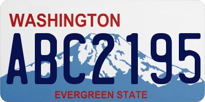 WA license plate ABC2195