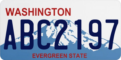 WA license plate ABC2197