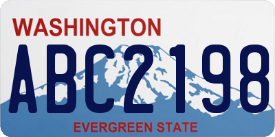 WA license plate ABC2198