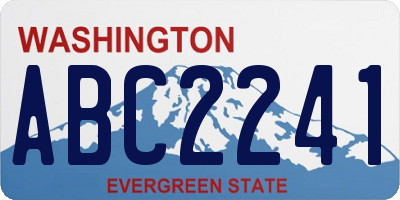 WA license plate ABC2241